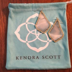 Large alex gold earrings in Slate.